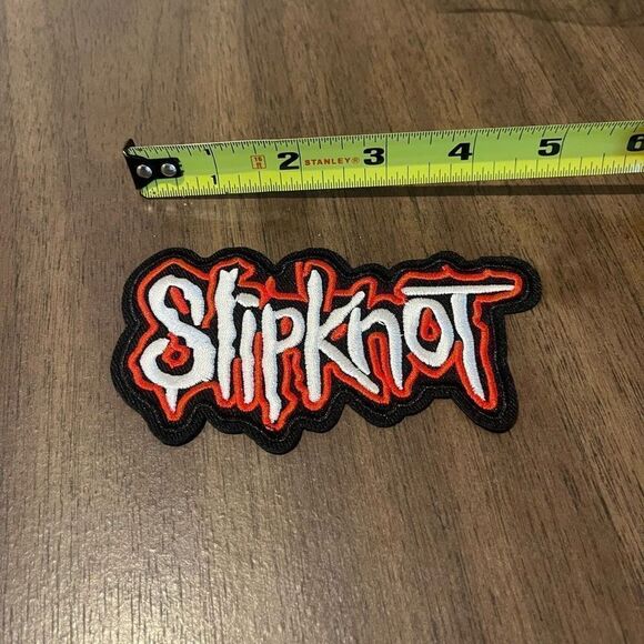Slipknot Red White & Black Logo Cutout Iron On Appliqué Patch - Picture 1 of 1